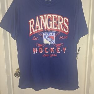 New York Rangers Blue Short Sleeve Hockey Tee